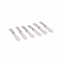 Cosyandtrendy Botermesjes 13.5 Cm 6 Stuks Rvs/Wit