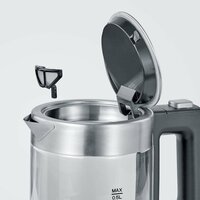 Severin Wk3472 Glaswaterkoker 0.5L 1000W Rvs/Zwart