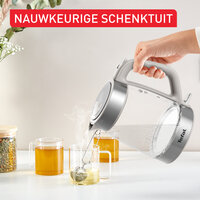Tefal Ki605B Glazen Waterkoker 1.7L 2200W Grijs/Rvs