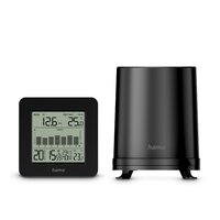 Hama Weerstation Mykonos Met Regenmeter En Wekker Zwart