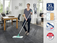 Leifheit 55169 Profi Vloerwisser Xl 42 Cm Met Aluminiumsteel 140 Cm Micro Duo + Static Plus
