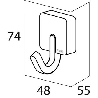 handdoekhaak Impuls chroom metaal 4,8 x 5,5 cm 387130346
