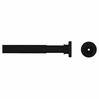 Douchegordijnstang telescopisch 80-130 cm zwart
