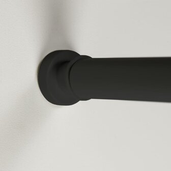 Douchegordijnstang telescopisch 80-130 cm zwart