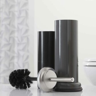 toiletborstel met houder Acero grijs 361730514
