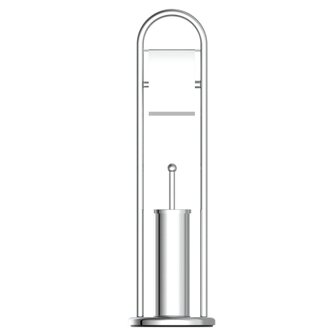 Toiletset 2-in-1 vrijstaand chroomkleurig