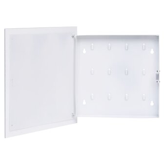 Sleutelkast met magneetbord 35x35x4 cm wit