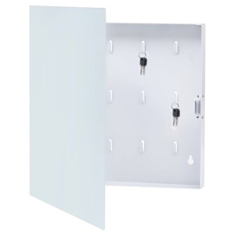 Sleutelkast met magneetbord 35x35x4 cm wit