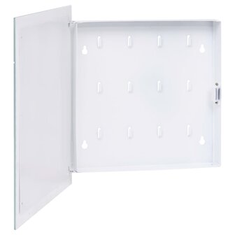 Sleutelkast met magneetbord 35x35x4 cm wit