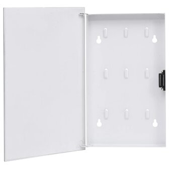 Sleutelkast met magneetbord 30x20x4 cm wit