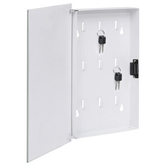 Sleutelkast met magneetbord 30x20x4 cm wit