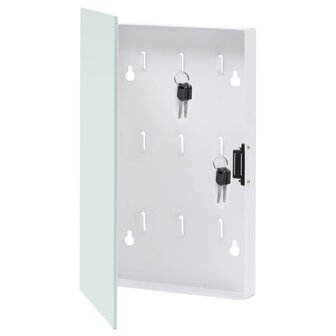 Sleutelkast met magneetbord 30x20x4 cm wit