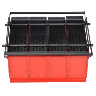 Brikettenpers voor papier 38x31x18 cm staal zwart en rood