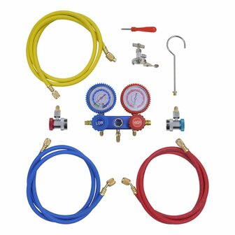 Vacu&uuml;mpomp 50 L/min met 2-voudige manometerset
