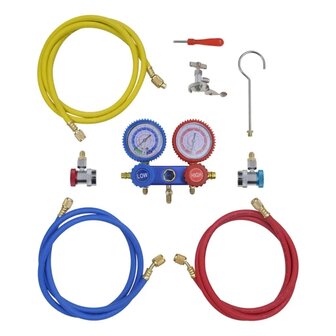 Vacu&uuml;mpomp 100 L/min met 2-voudige manometerset