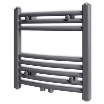 Radiator / handdoekenrek gebogen 480x480 mm grijs