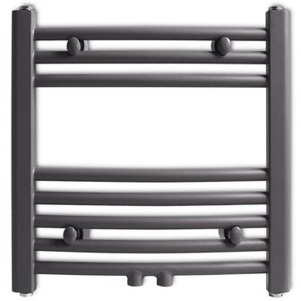 Radiator / handdoekenrek gebogen 480x480 mm grijs