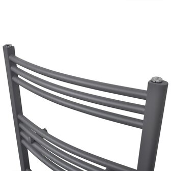 Radiator / handdoekenrek gebogen 480x480 mm grijs