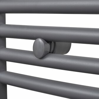 Radiator / handdoekenrek gebogen 480x480 mm grijs