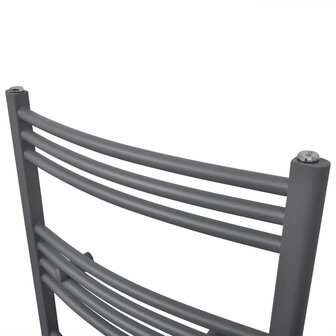 Radiator / handdoekenrek gebogen 500x1160 mm grijs