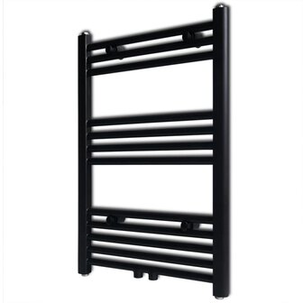 Radiator / handdoekenrek recht 500x764 mm zwart