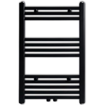 Radiator / handdoekenrek recht 500x764 mm zwart