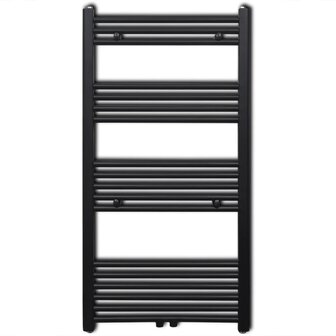 Radiator / handdoekenrek recht 600x1160 mm zwart