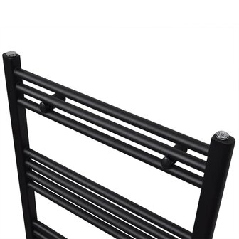 Radiator / handdoekenrek recht 600x1160 mm zwart