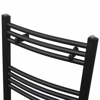 Radiator / handdoekenrek gebogen 500x764 mm zwart