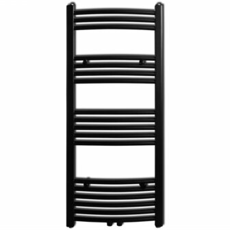 Radiator / handdoekenrek gebogen 500x1160 mm zwart