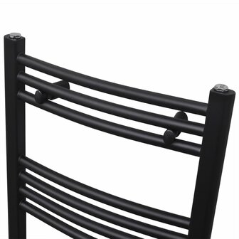 Radiator / handdoekenrek gebogen 500x1160 mm zwart