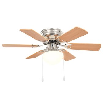 Plafondventilator met lamp 82 cm lichtbruin