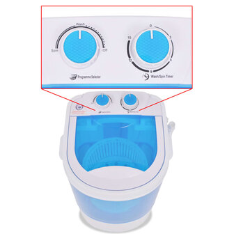 Mini wasmachine met enkele trommel 2,6 kg