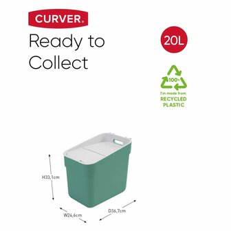 Vuilnisbak Ready to Collect 20 L mintgroen