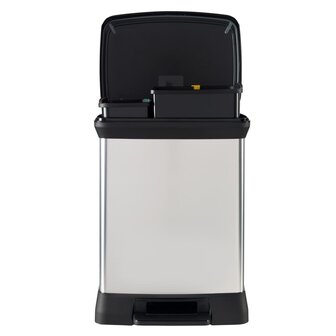 Pedaalemmer Deco duo 10+18 L zilverkleurig