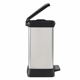 Pedaalemmer Deco duo 10+18 L zilverkleurig