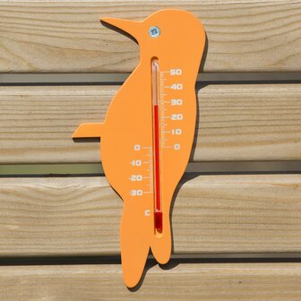 Wandthermometer vink oranje