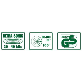 Ratten-/muizenverjager elektrisch en ultrasoon 80-100 m&sup2;
