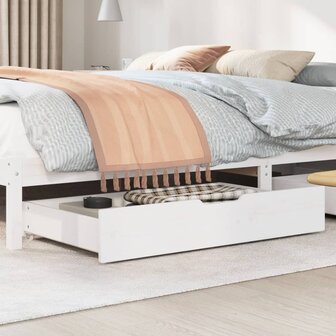 Bedlades 2 st 95x55x16 cm massief grenenhout