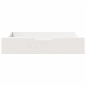 Bedlades 2 st 85x55x16 cm massief grenenhout wit