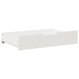 Bedlades 2 st 85x55x16 cm massief grenenhout wit