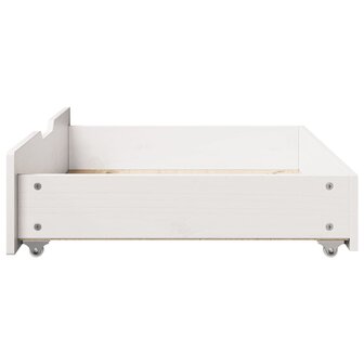 Bedlades 2 st 85x55x16 cm massief grenenhout wit