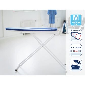 Strijkplankhoes Air Active M blauw gestreept