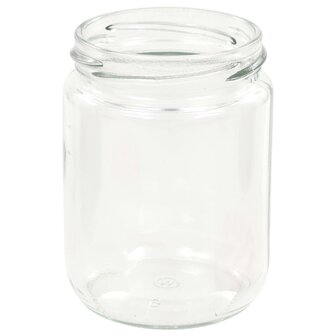 Jampotten met wit met rode deksels 96 st 230 ml glas