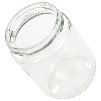Jampotten met wit met rode deksels 96 st 230 ml glas