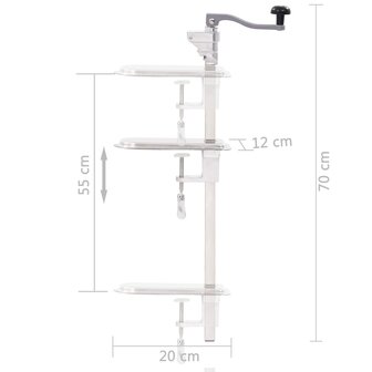 Blikopener 70 cm aluminium en roestvrij staal zilverkleurig