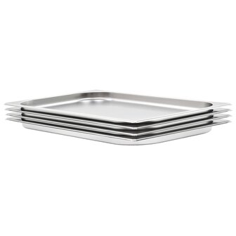 Gastronormbakken 4 st GN 1/1 20 mm roestvrij staal