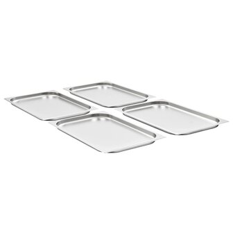 Gastronormbakken 4 st GN 1/1 20 mm roestvrij staal