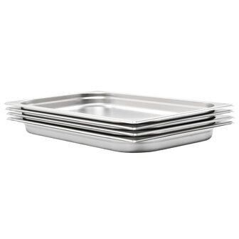 Gastronormbakken 4 st GN 1/1 40 mm roestvrij staal