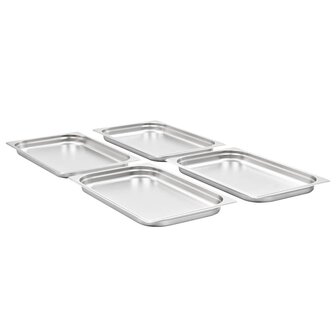 Gastronormbakken 4 st GN 1/1 40 mm roestvrij staal